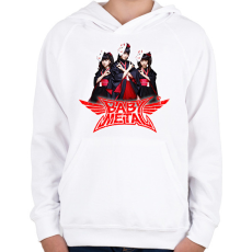 PRINTFASHION Babymetal J-POP - Gyerek kapucnis pulóver - Fehér