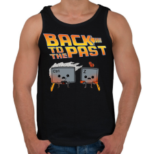 PRINTFASHION Back to the past ctrl+z - Férfi atléta - Fekete atléta, trikó
