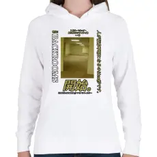 PRINTFASHION Backrooms szobák - Női kapucnis pulóver - Fehér