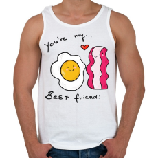 PRINTFASHION Bacon és tojás - Férfi atléta - Fehér