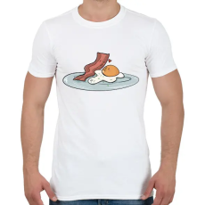 PRINTFASHION Bacon és tojás - Férfi póló - Fehér