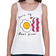 PRINTFASHION Bacon és tojás - Női atléta - Fehér női trikó