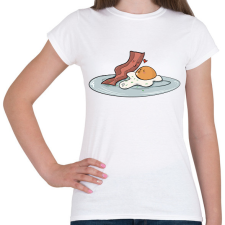 PRINTFASHION Bacon és tojás - Női póló - Fehér női póló