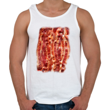 PRINTFASHION Bacon - Férfi atléta - Fehér atléta, trikó