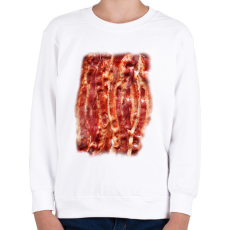 PRINTFASHION Bacon - Gyerek pulóver - Fehér