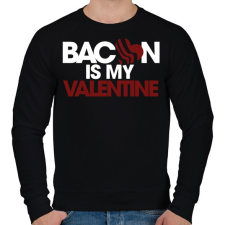 PRINTFASHION Bacon is my Love - Férfi pulóver - Fekete férfi pulóver, kardigán