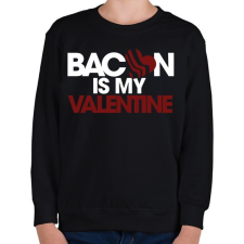 PRINTFASHION Bacon is my Love - Gyerek pulóver - Fekete gyerek pulóver, kardigán