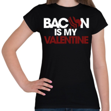 PRINTFASHION Bacon is my Love - Női póló - Fekete