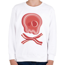 PRINTFASHION Bacon koponya - Gyerek pulóver - Fehér gyerek pulóver, kardigán