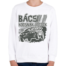 PRINTFASHION Bácsi kocsinak lőttek - Gyerek pulóver - Fehér gyerek pulóver, kardigán