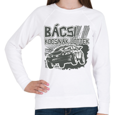 PRINTFASHION Bácsi kocsinak lőttek - Női pulóver - Fehér