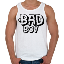 PRINTFASHION bad boy - Férfi atléta - Fehér atléta, trikó