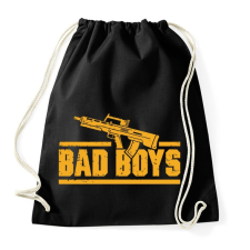 PRINTFASHION Bad boys gun - Sportzsák, Tornazsák - Fekete tornazsák