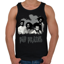 PRINTFASHION BAD BRAINS-GRAY - Férfi atléta - Fekete atléta, trikó