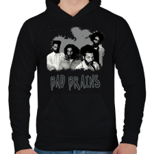 PRINTFASHION BAD BRAINS-GRAY - Férfi kapucnis pulóver - Fekete női pulóver, kardigán