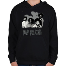 PRINTFASHION BAD BRAINS-GRAY - Gyerek kapucnis pulóver - Fekete gyerek pulóver, kardigán
