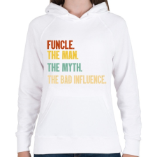 PRINTFASHION Bad influence - Női kapucnis pulóver - Fehér női pulóver, kardigán