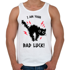 PRINTFASHION bad luck - Férfi atléta - Fehér