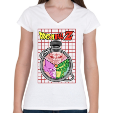 PRINTFASHION Bad - Női V-nyakú póló - Fehér női póló