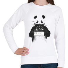 PRINTFASHION Bad panda - Női pulóver - Fehér