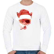 PRINTFASHION Bad santa - Férfi pulóver - Fehér