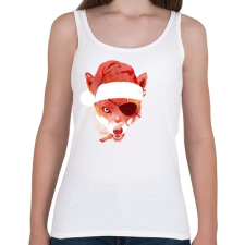 PRINTFASHION Bad santa - Női atléta - Fehér női trikó