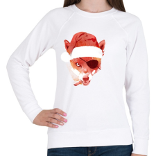 PRINTFASHION Bad santa - Női pulóver - Fehér női pulóver, kardigán