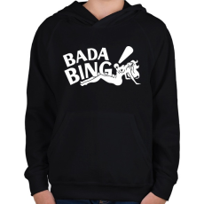 PRINTFASHION bada bing - Gyerek kapucnis pulóver - Fekete
