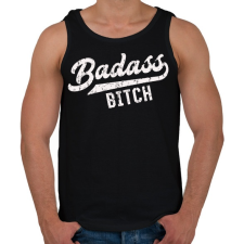 PRINTFASHION Badass b*tch - Férfi atléta - Fekete atléta, trikó