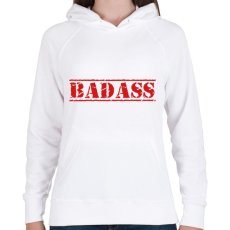 PRINTFASHION Badass - Női kapucnis pulóver - Fehér