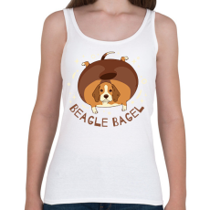 PRINTFASHION Bagel beagle - Női atléta - Fehér