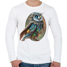 PRINTFASHION bagoly1kész - Férfi hosszú ujjú póló - Fehér férfi póló