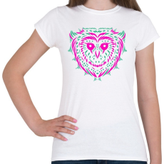 PRINTFASHION Bagoly dizájn - Női póló - Fehér