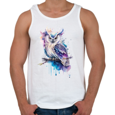 PRINTFASHION Bagoly  - Férfi atléta - Fehér