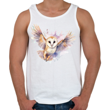 PRINTFASHION Bagoly  - Férfi atléta - Fehér atléta, trikó