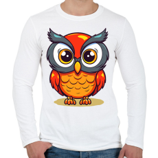 PRINTFASHION Bagoly  - Férfi hosszú ujjú póló - Fehér