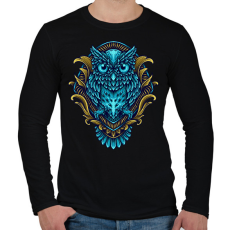 PRINTFASHION bagoly - Férfi hosszú ujjú póló - Fekete
