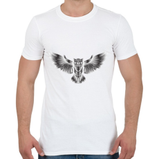 PRINTFASHION Bagoly - Férfi póló - Fehér