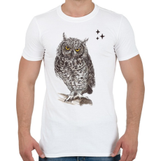 PRINTFASHION bagoly - Férfi póló - Fehér
