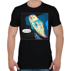 PRINTFASHION Bagoly - Férfi póló - Fekete