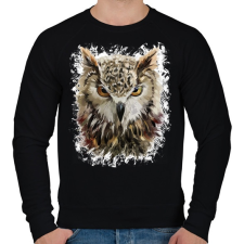 PRINTFASHION bagoly - Férfi pulóver - Fekete női pulóver, kardigán