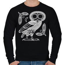 PRINTFASHION Bagoly - Férfi pulóver - Fekete férfi pulóver, kardigán