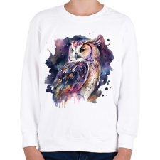 PRINTFASHION Bagoly  - Gyerek pulóver - Fehér gyerek pulóver, kardigán