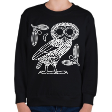 PRINTFASHION Bagoly - Gyerek pulóver - Fekete gyerek pulóver, kardigán