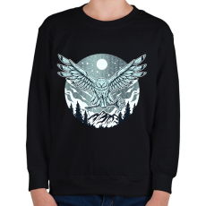 PRINTFASHION bagoly - Gyerek pulóver - Fekete