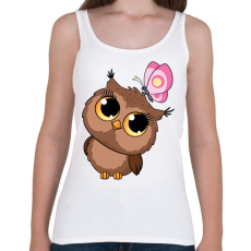 PRINTFASHION bagoly - Női atléta - Fehér