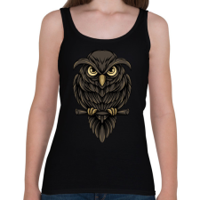 PRINTFASHION Bagoly  - Női atléta - Fekete női trikó