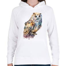 PRINTFASHION Bagoly  - Női kapucnis pulóver - Fehér