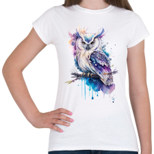 PRINTFASHION Bagoly - Női póló - Fehér női póló
