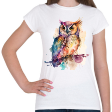 PRINTFASHION Bagoly  - Női póló - Fehér női póló
